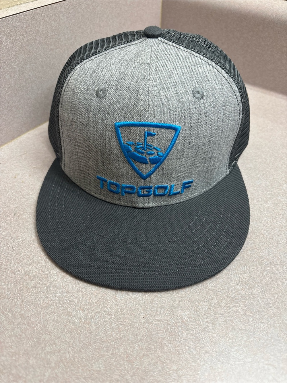 Topgolf Classic Trucker Hat Cap Blue Adjustable SnapBack Embroidered Mesh Golfer